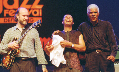John Scofield, Jack De Johnette, Don Elias, 13 juli 1997 North Sea Jazz Festival (Herbie Hancock "New Standard) John Scofield, Jack De Johnette, 13 juli 1997 North Sea Jazz Festival (Herbie Hancock "New Standard)