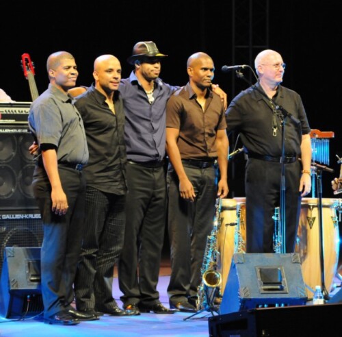 Omar González, Joel Hierrezuelo, Roberto Fonseca, Ramses Rodriguez, Javier Zalba, 3 juli 2008 Krizanke Ljubljana Omar González, Joel Hierrezuelo, Roberto Fonseca, Ramses Rodriguez, Javier Zalba, 3 juli 2008 Krizanke Ljubljana
