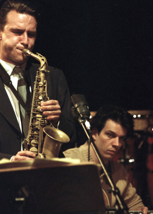 Benjamin Herman, Jesse van Ruller, The New Concert Big Band o.l.v. Henk Meutgeert, 17 april 1998 Bimhuis Amsterdam Benjamin Herman, Jesse van Ruller, The New Concert Big Band o.l.v. Henk Meutgeert, 17 april 1998 Bimhuis Amsterdam